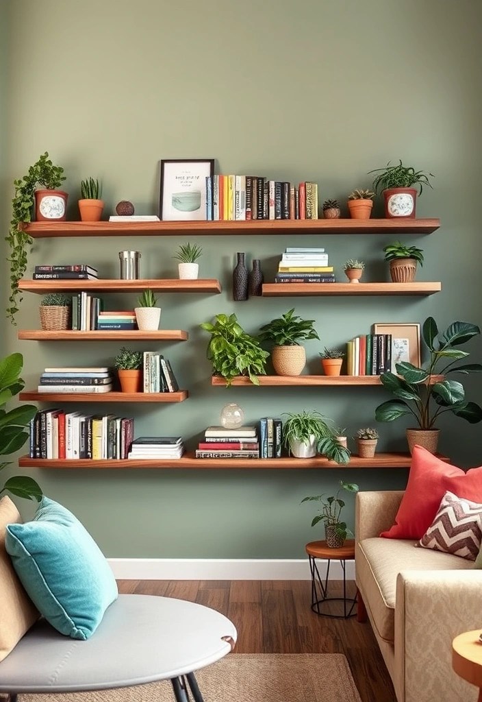20 Creative Ways to Maximize Your Apartment Space That Will Leave You in Awe! - 10. Floating Shelves for Display and Storage