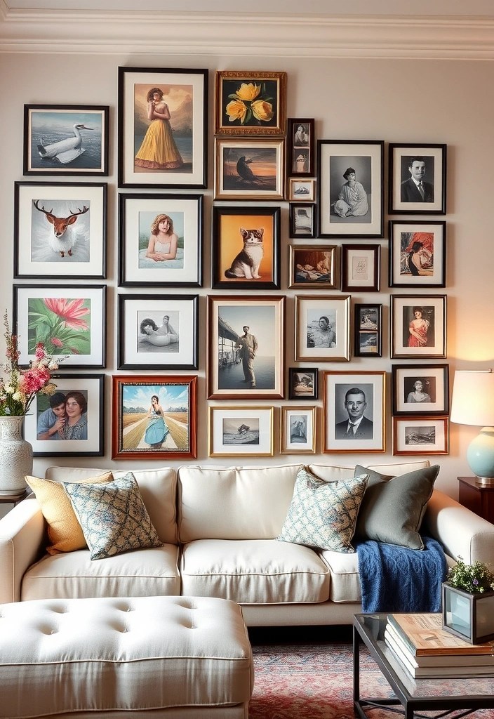 20 Creative Ways to Maximize Your Apartment Space That Will Leave You in Awe! - 17. Create a Gallery Wall