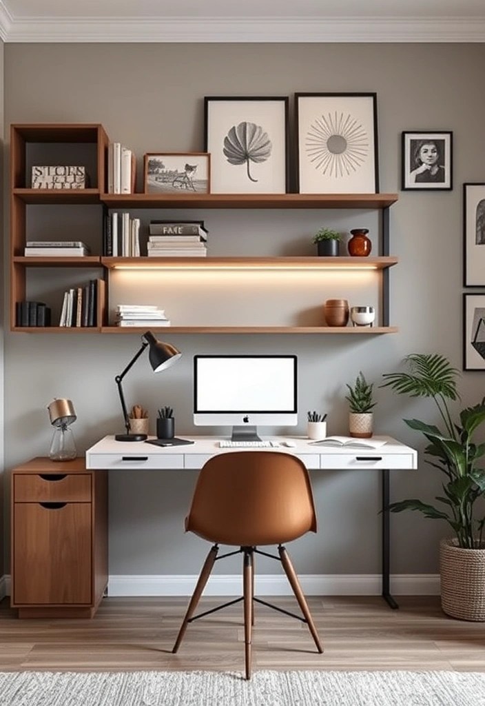 20 Creative Ways to Maximize Your Apartment Space That Will Leave You in Awe! - 4. Wall-Mounted Desks for Workspaces