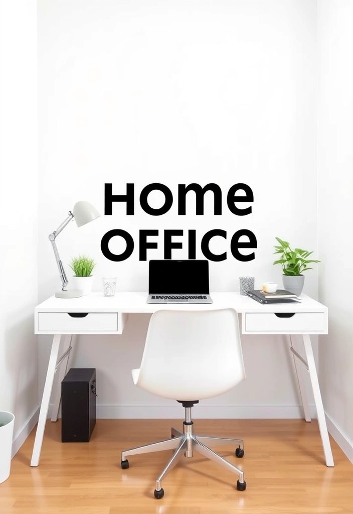 11 Affordable Home Office Setups That Will Boost Your Productivity Instantly! - 2. Minimalist Chic