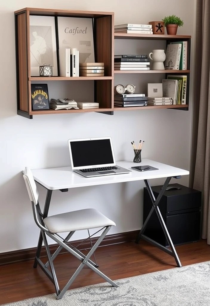 11 Affordable Home Office Setups That Will Boost Your Productivity Instantly! - 7. Functional Folding