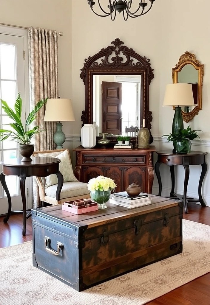 14 Entryway Ideas That'll Make a Stunning First Impression (Your Guests Will Be Amazed!) - 8. Vintage Finds and Antiques