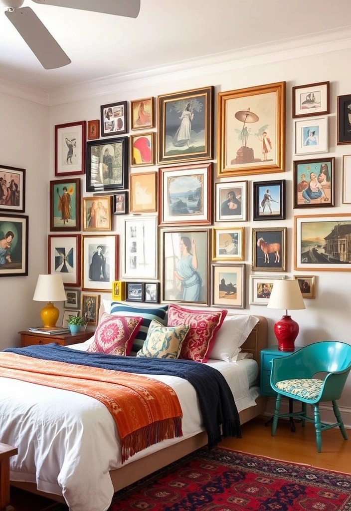 20 Bedroom Transformations That'll Make You Never Want to Leave Home (Wait Until You See #11!) - 19. Eclectic Gallery Wall