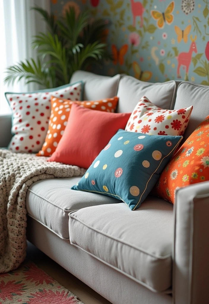 21 Retro Home Accessories That'll Add a Fun Twist to Any Room! (You’ll Love #15!) - 3. Funky Throw Pillows