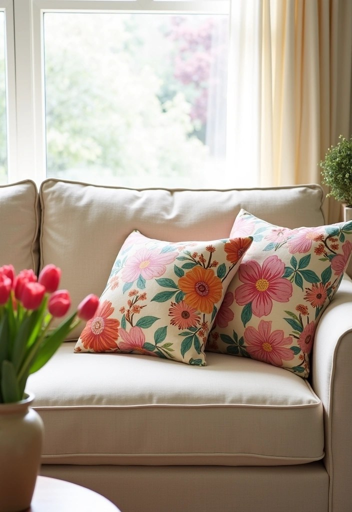 22 Must-Have Spring Decor Products That Will Transform Your Home (You Won't Believe #10!) - 1. Vibrant Floral Throw Pillows