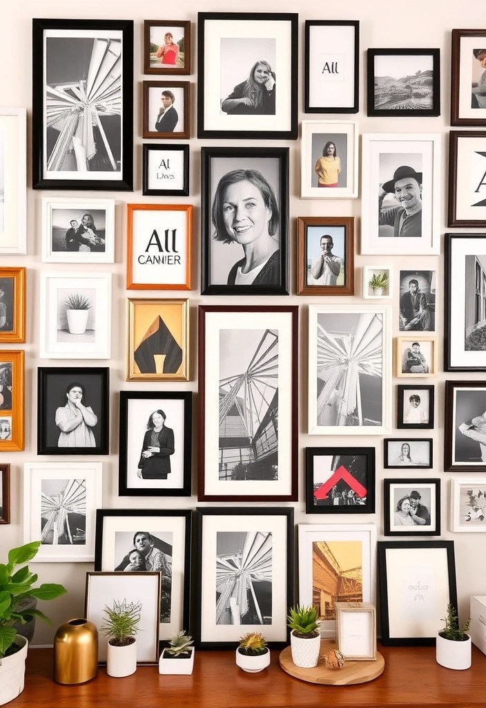 23 Unique Wall Decor Ideas That'll Make Your Home Stand Out! - 1. Gallery Wall of Memories