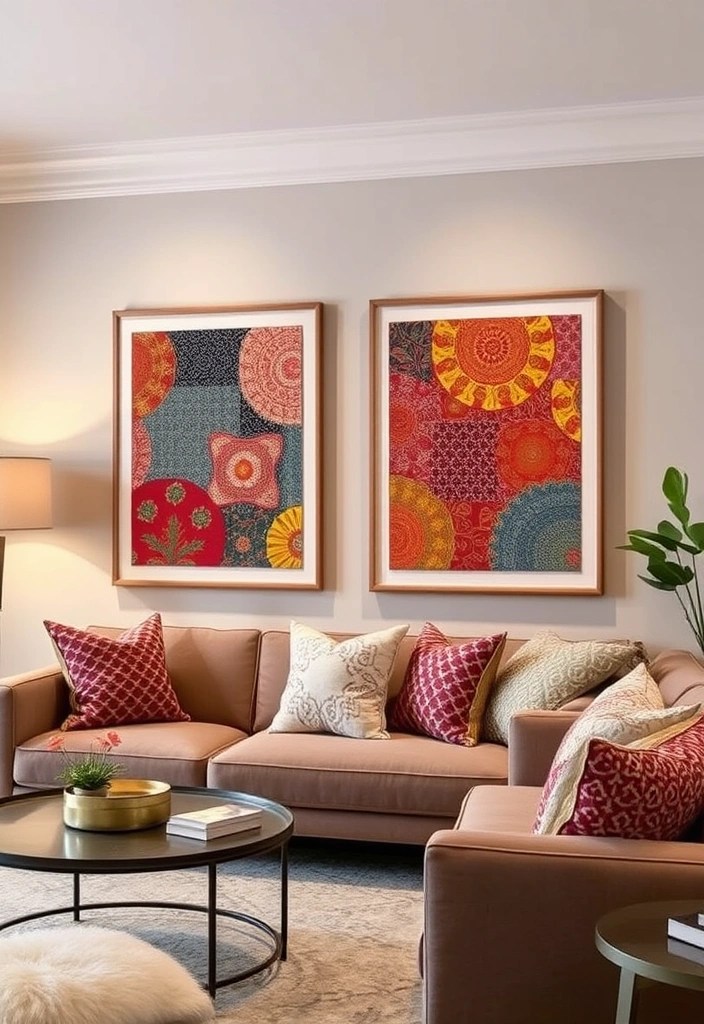 23 Unique Wall Decor Ideas That'll Make Your Home Stand Out! - 10. Framed Fabric Art