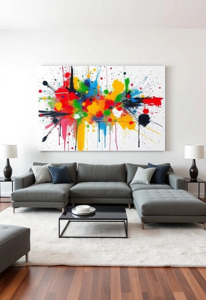 23 Unique Wall Decor Ideas That'll Make Your Home Stand Out! - 2. Oversized Canvas Art