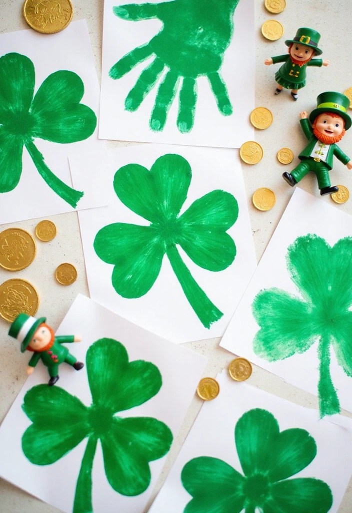 14 Fun St. Patrick's Day Kids' Crafts That Will Fill Your Home with Laughter and Joy! - 1. Shamrock Handprint Art