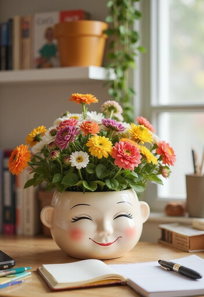 15 Fun Plant Holders That'll Make Your Home Bloom with Personality! - 10. Fun Face Planter