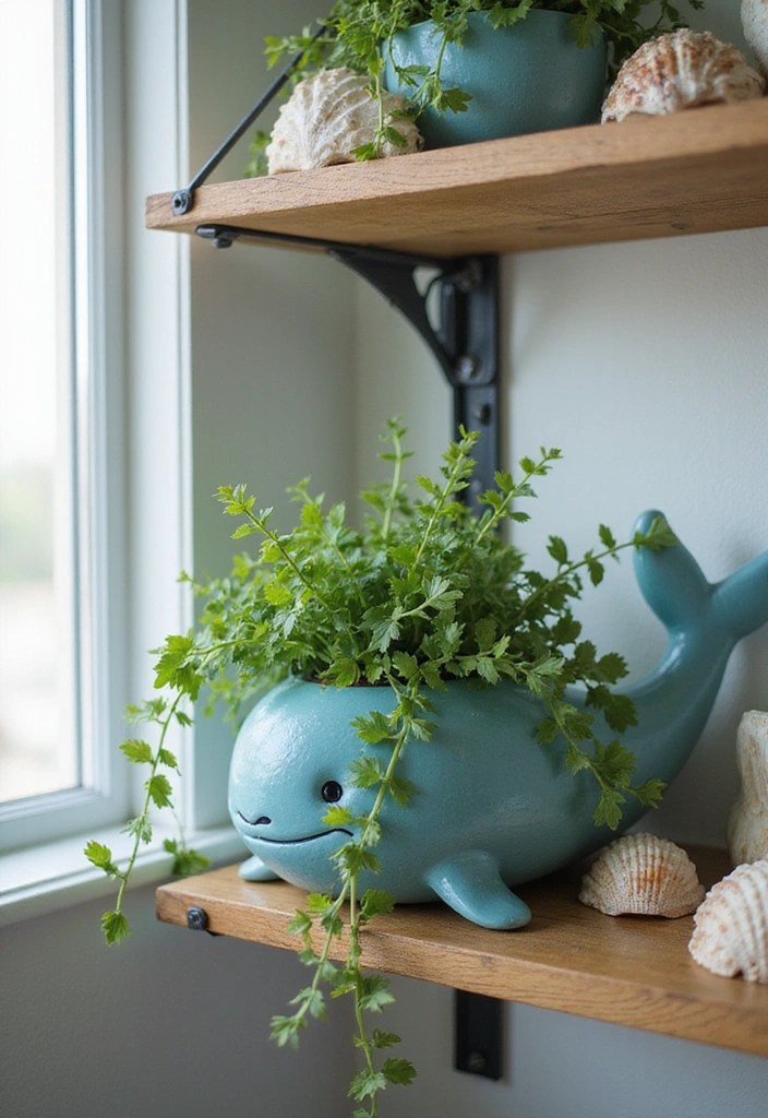 15 Fun Plant Holders That'll Make Your Home Bloom with Personality! - 2. Whimsical Whale Planter