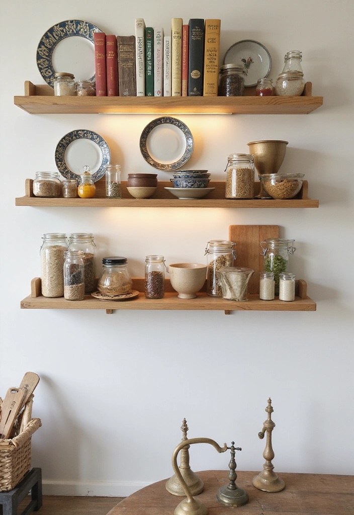 18 Genius Kitchen Organization Hacks That Will Change Your Life (Don't Miss #7!) - 13. Wall-Mounted Shelves