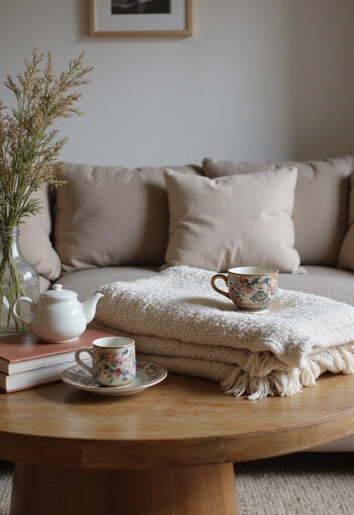 20 Coffee Table Decor Ideas You Must Have (Your Guests Will Be Jealous of #8!) - 15. Cozy Nook Setup
