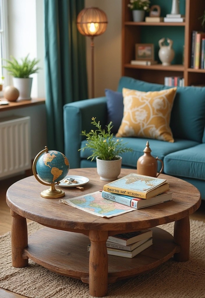 20 Coffee Table Decor Ideas You Must Have (Your Guests Will Be Jealous of #8!) - 18. Travel-Inspired Decor