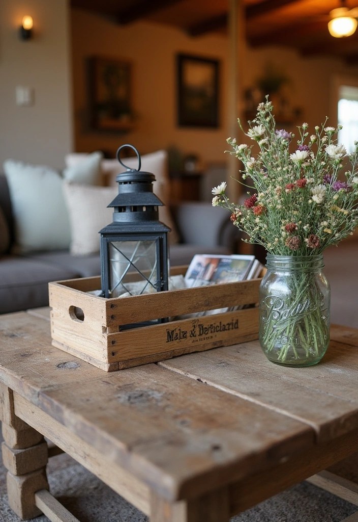 20 Coffee Table Decor Ideas You Must Have (Your Guests Will Be Jealous of #8!) - 3. Rustic Charm