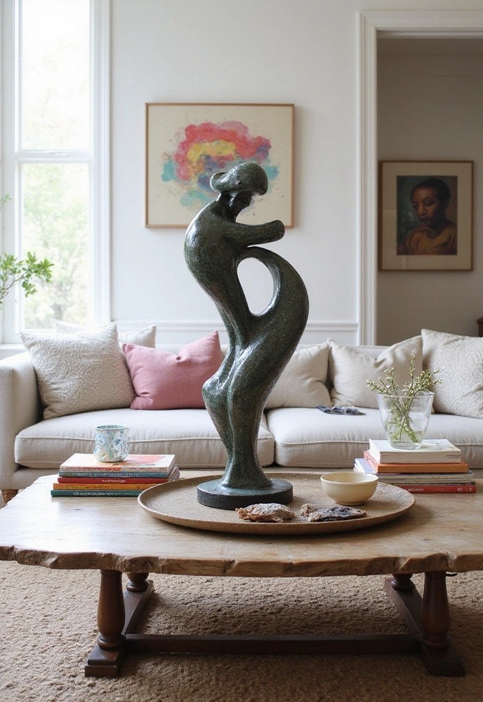 20 Coffee Table Decor Ideas You Must Have (Your Guests Will Be Jealous of #8!) - 4. Artistic Expression