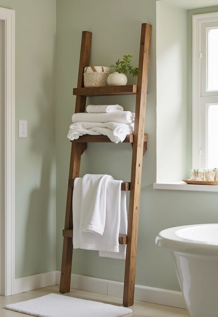 20 Must-Have Storage Pieces for Your Apartment That Will Change Your Life! - 13. Bathroom Shelf Ladder