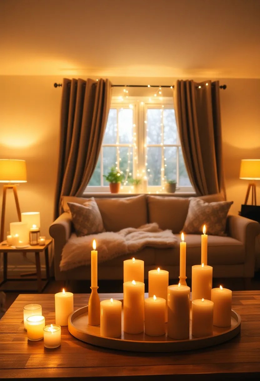 21 Cozy Living Room Ideas That'll Make You Want to Snuggle Up Right Now! - 2. Warm Lighting for a Cozy Glow