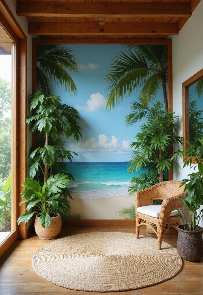 13 Eye-Catching Celebrity Foyer Designs That Make Stunning First Impressions! - 5. Tropical Oasis