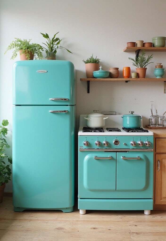 13 Retro Kitchen Designs from the 1970s That Are Making a Comeback (You'll Love #5!) - 11. Colorful Appliances