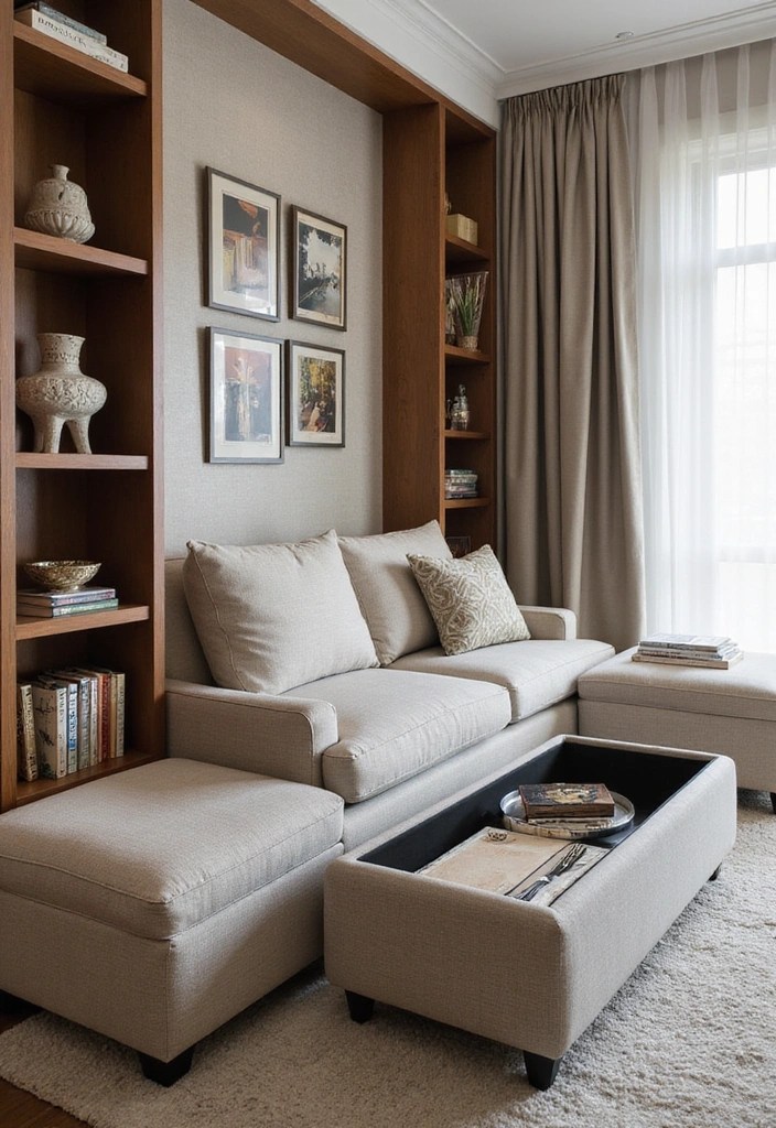 15 Maximalist Decor Hacks to Style Your Living Room Like a Pro (You Won’t Believe #8!) - 9. Utilize Multi-Functional Furniture