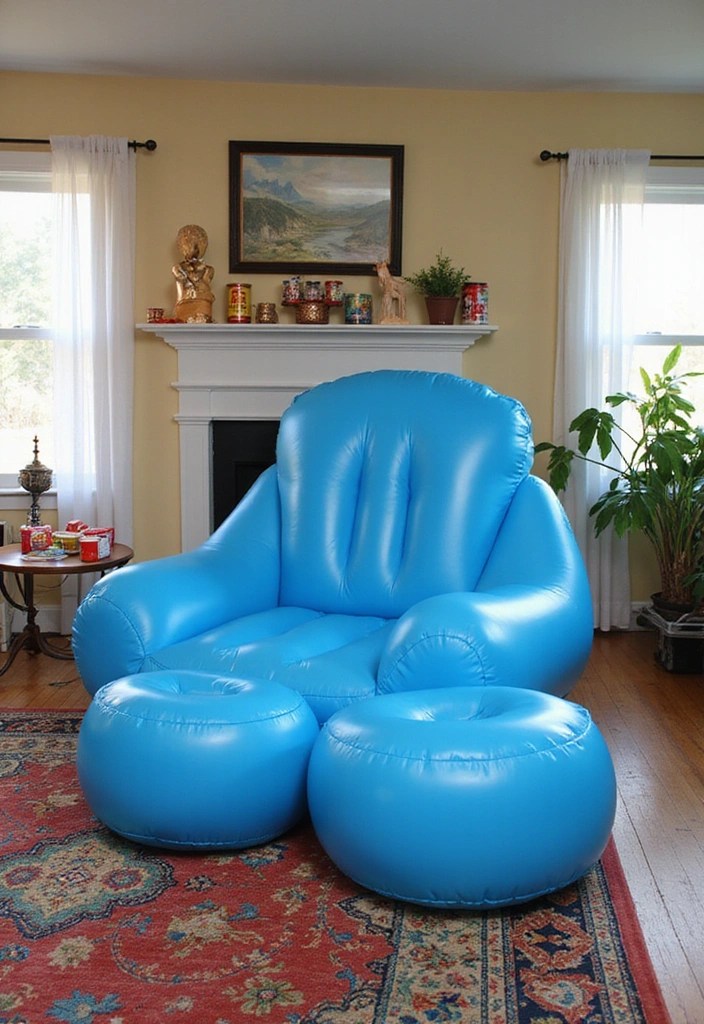 16 Must-Have 90s Home Accessories That’ll Make You Smile Like It's 1999! - 4. Inflatable Furniture