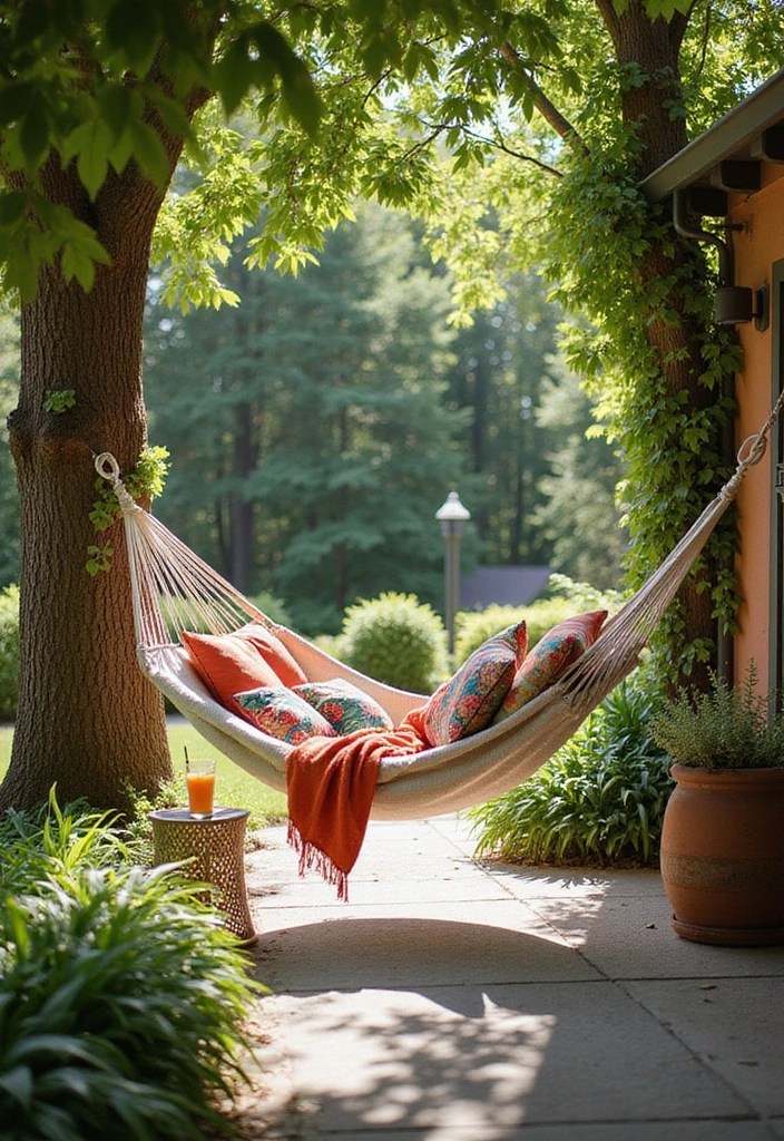 22 Gorgeous Patio Decor Ideas That'll Make Your Neighbors Envious (Good Luck Choosing Just One!) - 12. Relaxing Hammock