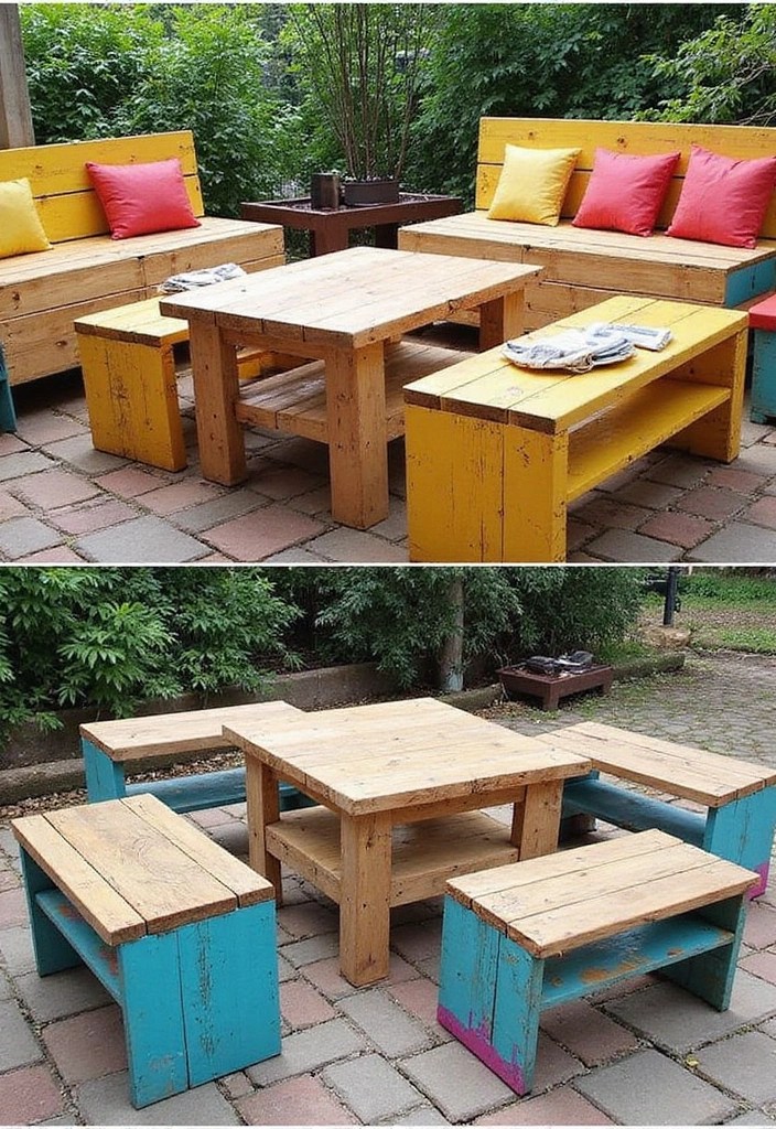 22 Gorgeous Patio Decor Ideas That'll Make Your Neighbors Envious (Good Luck Choosing Just One!) - 14. DIY Pallet Furniture