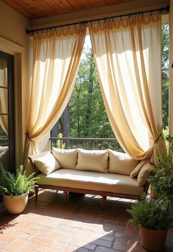 22 Gorgeous Patio Decor Ideas That'll Make Your Neighbors Envious (Good Luck Choosing Just One!) - 6. Chic Outdoor Curtains