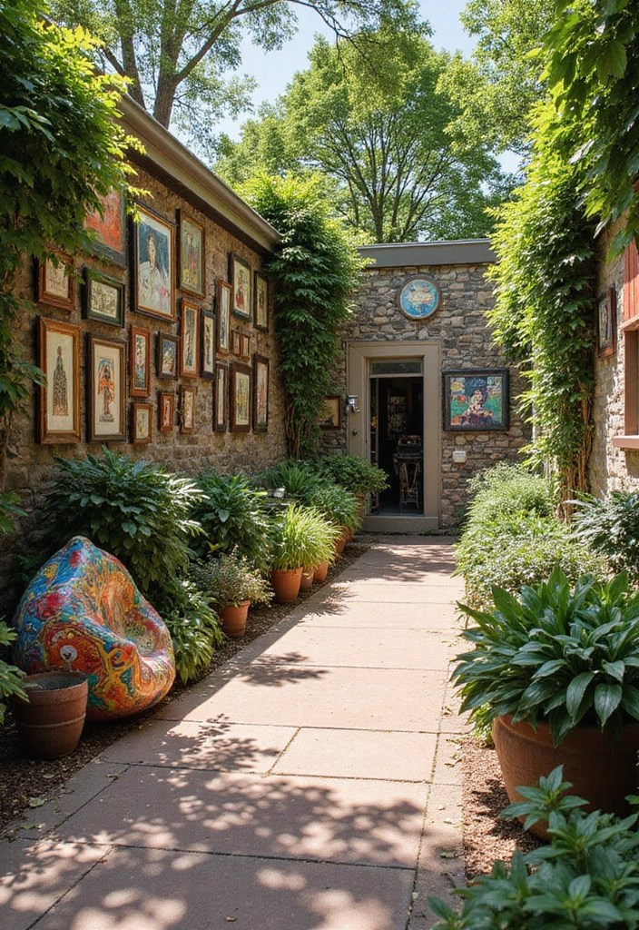 22 Gorgeous Patio Decor Ideas That'll Make Your Neighbors Envious (Good Luck Choosing Just One!) - 9. Outdoor Art and Decor