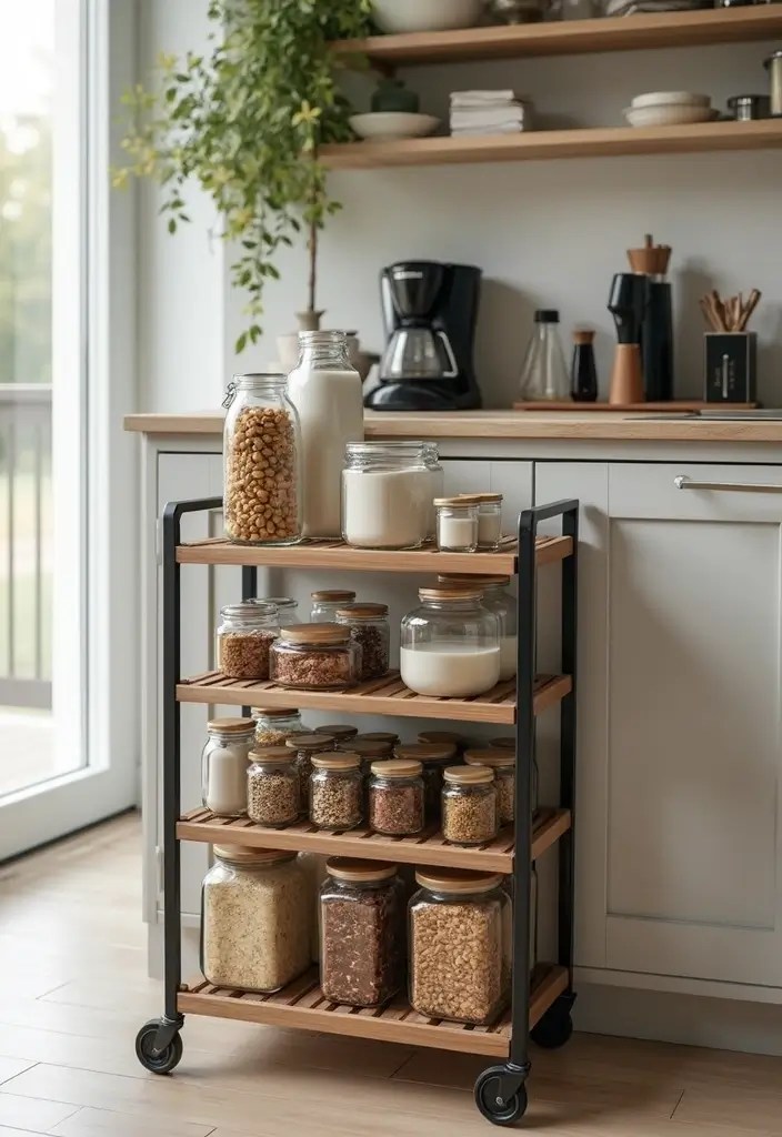 15 Kitchen Organization Hacks You Didn't Know You Needed (Prepare to Be Amazed!) - 5. Rolling Cart Storage