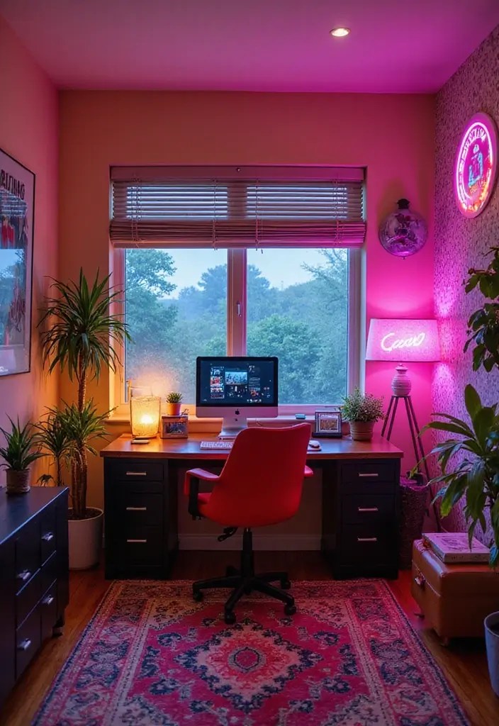 5 Color Trends Revolutionizing Home Decor in 2025 (Check Out #1!) - 5. Edgy Neon Accents