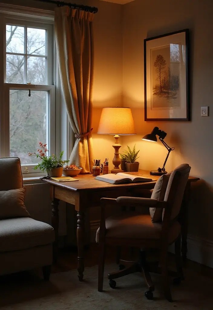 15 Affordable Home Office Setups That Will Transform Your Productivity (You Won't Believe #9!) - 8. Creative Lighting Solutions