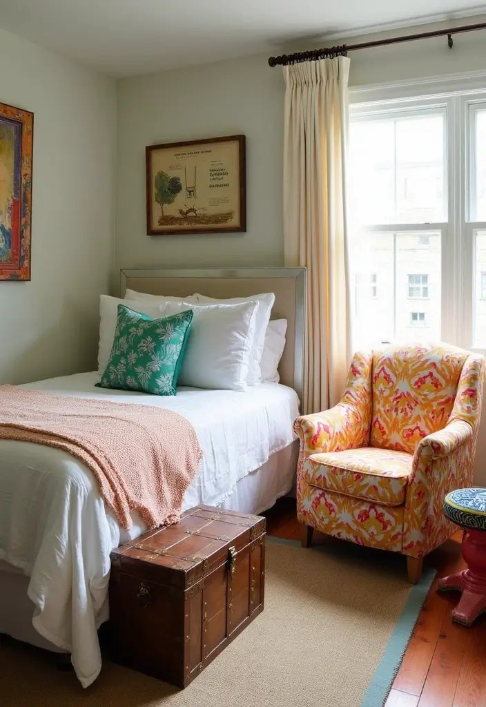 18 Stunning Bedroom Makeovers Under $100 (Wait Until You See #5!) - 14. Fun Accent Furniture