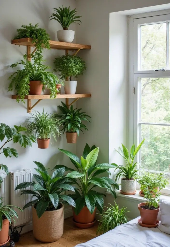 18 Stunning Bedroom Makeovers Under $100 (Wait Until You See #5!) - 8. Fresh Plants for Life