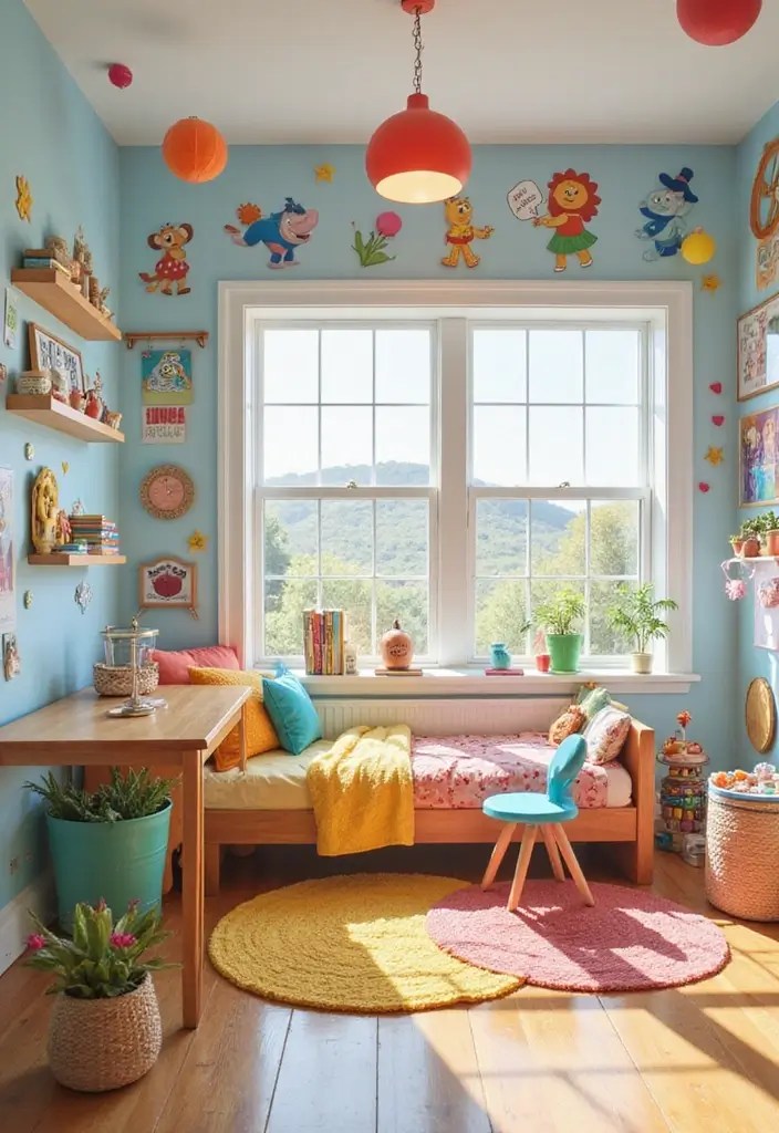 20 Whimsical Kids' Room Ideas That Grow with Your Child (They'll Thank You for #13!) - 15. Colorful Cartoons