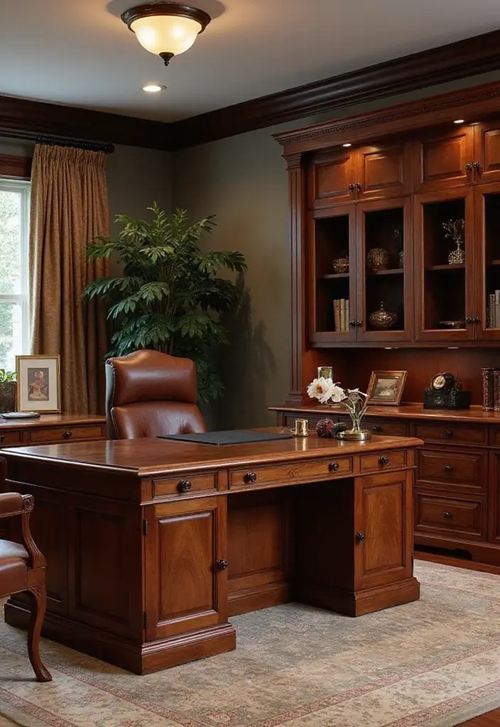 13 WFH Office Setups That'll Skyrocket Your Productivity (and Impress Your Zoom Buddies!) - 10. Elegant Executive