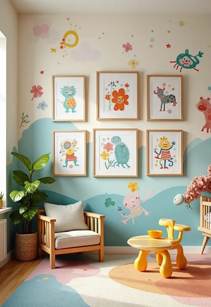 14 Fun Kids Room Ideas That Will Make You the Coolest Parent Ever (Check Out #6!) - 4. Whimsical Wall Art