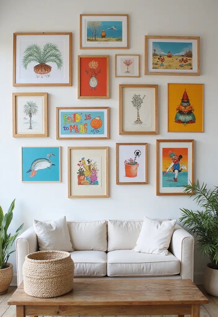 15 Playful Decor Ideas That Will Instantly Boost Your Mood (You Won't Believe #8!) - 5. Whimsical Wall Art