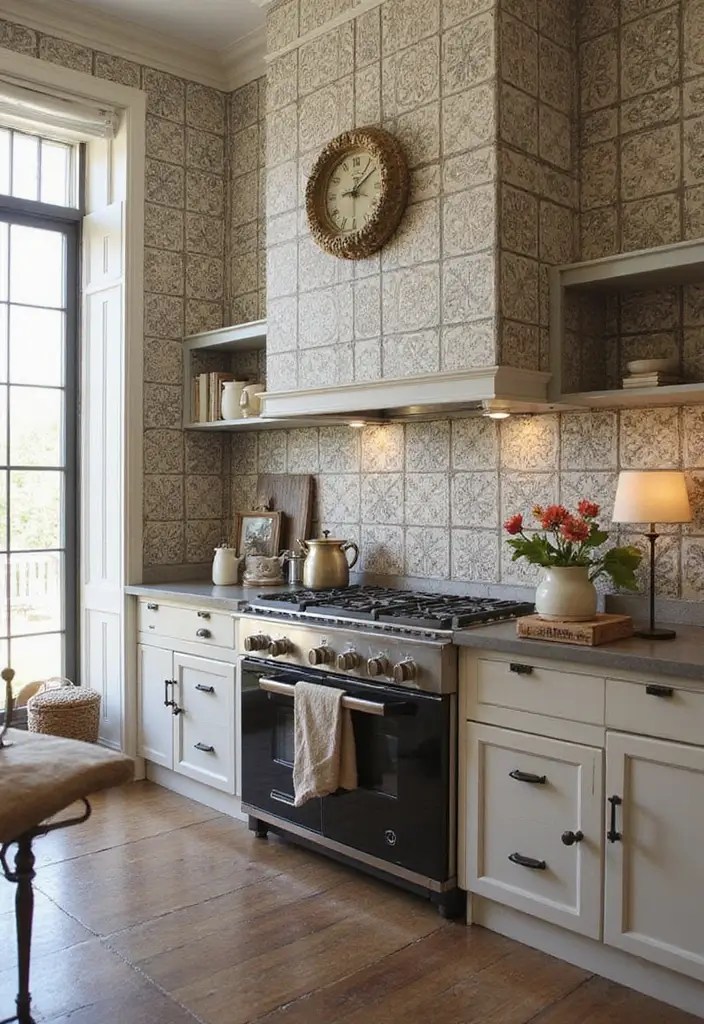 19 Accent Wall Ideas So Bold, Your Guests Will Be Speechless (#6 is a Show-Stopper!) - 13. Vintage-Inspired Tiles