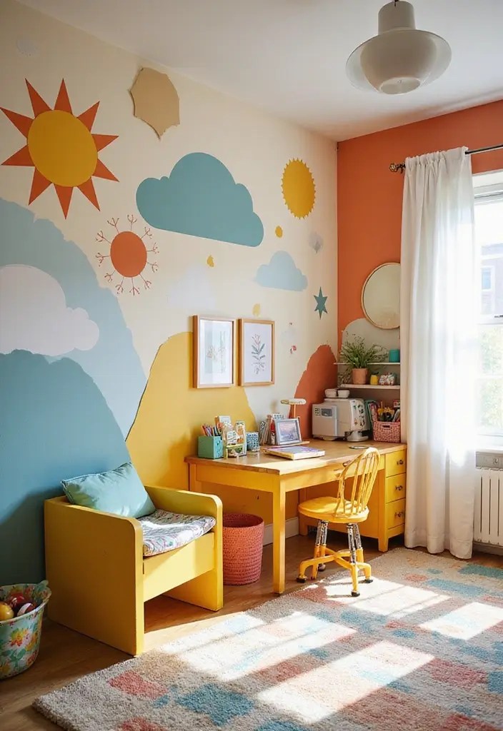 19 Accent Wall Ideas So Bold, Your Guests Will Be Speechless (#6 is a Show-Stopper!) - 15. Fun Kid’s Room Themes
