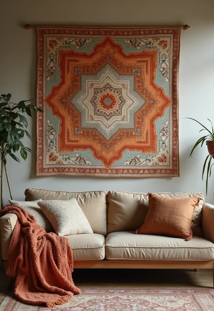 19 Accent Wall Ideas So Bold, Your Guests Will Be Speechless (#6 is a Show-Stopper!) - 8. Fabric Wall Hangings