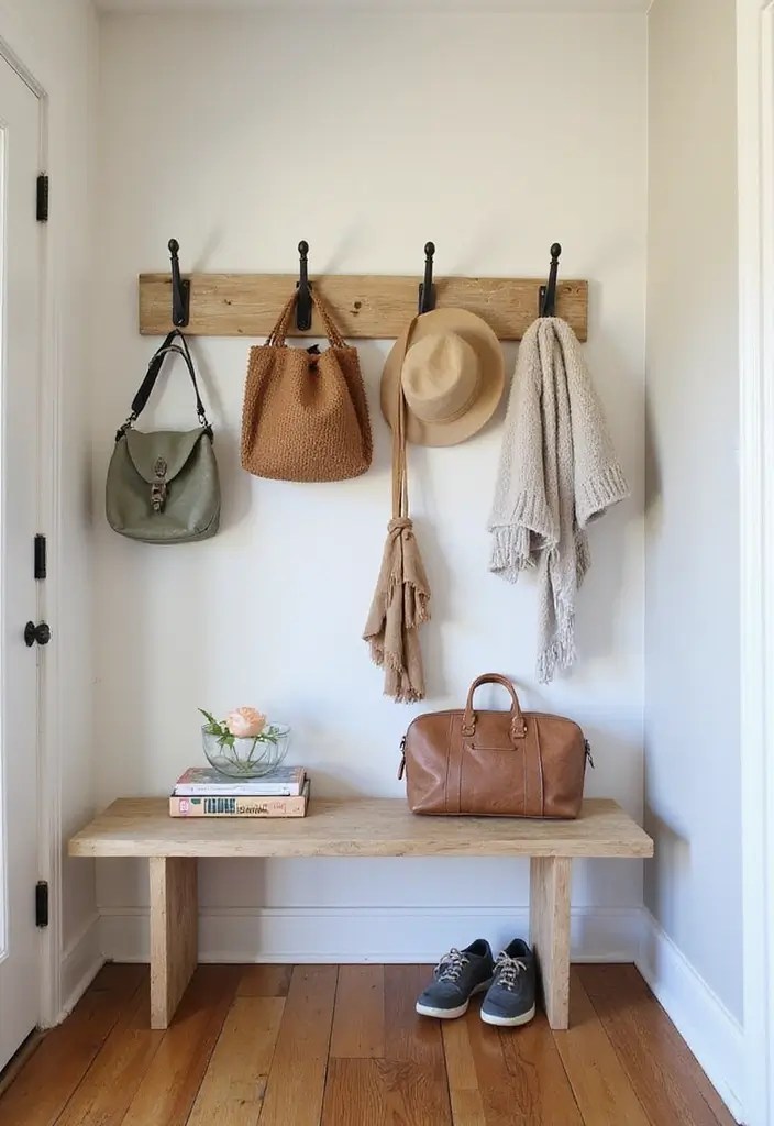 22 Creative Wall Decor Solutions That Are Perfect for Renters (You’ll Love #10!) - 16. DIY Wall Hooks