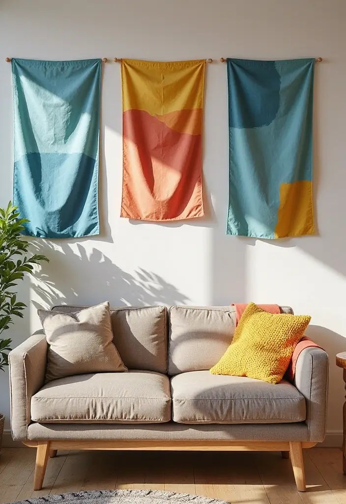 22 Creative Wall Decor Solutions That Are Perfect for Renters (You’ll Love #10!) - 19. Wall Banners