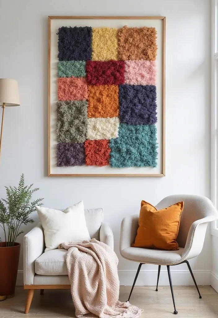 22 Creative Wall Decor Solutions That Are Perfect for Renters (You’ll Love #10!) - 20. Frame Collages with Fabric