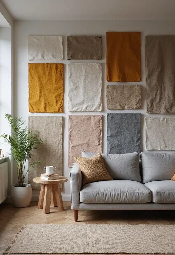 22 Creative Wall Decor Solutions That Are Perfect for Renters (You’ll Love #10!) - 8. Fabric Panels