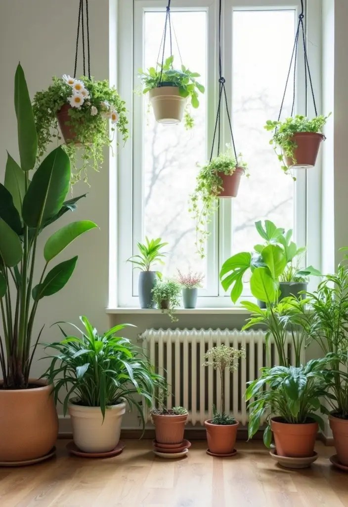 12 Renter-Friendly Living Room Decor Hacks That Will Transform Your Space on a Budget! - 5. DIY Plant Displays