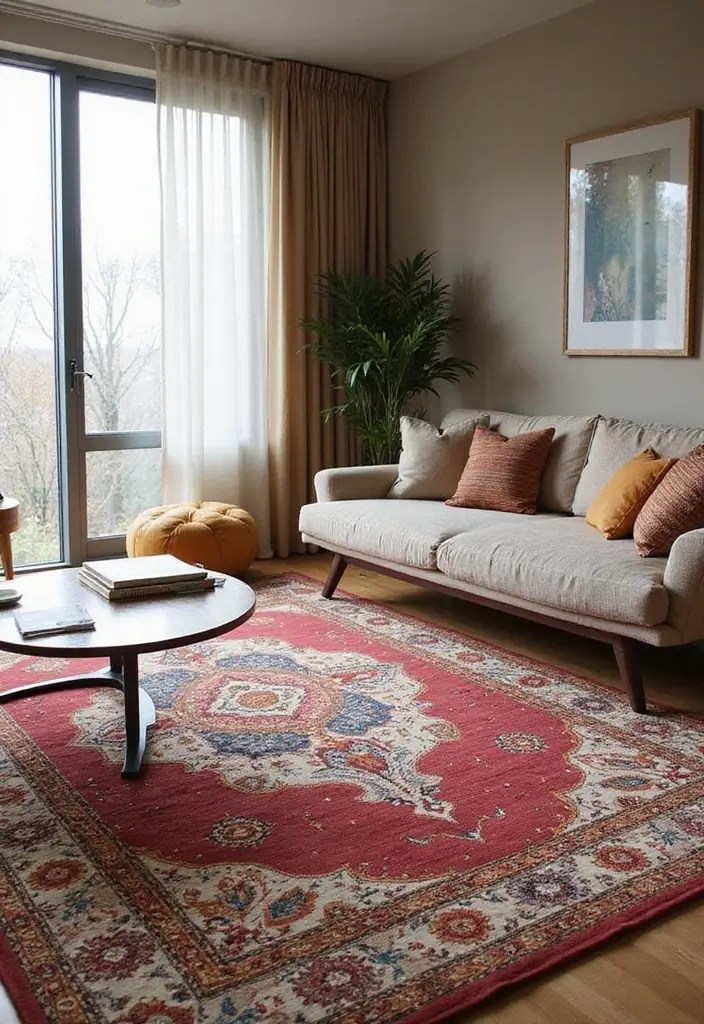 12 Renter-Friendly Living Room Decor Hacks That Will Transform Your Space on a Budget! - 7. Temporary Flooring Solutions