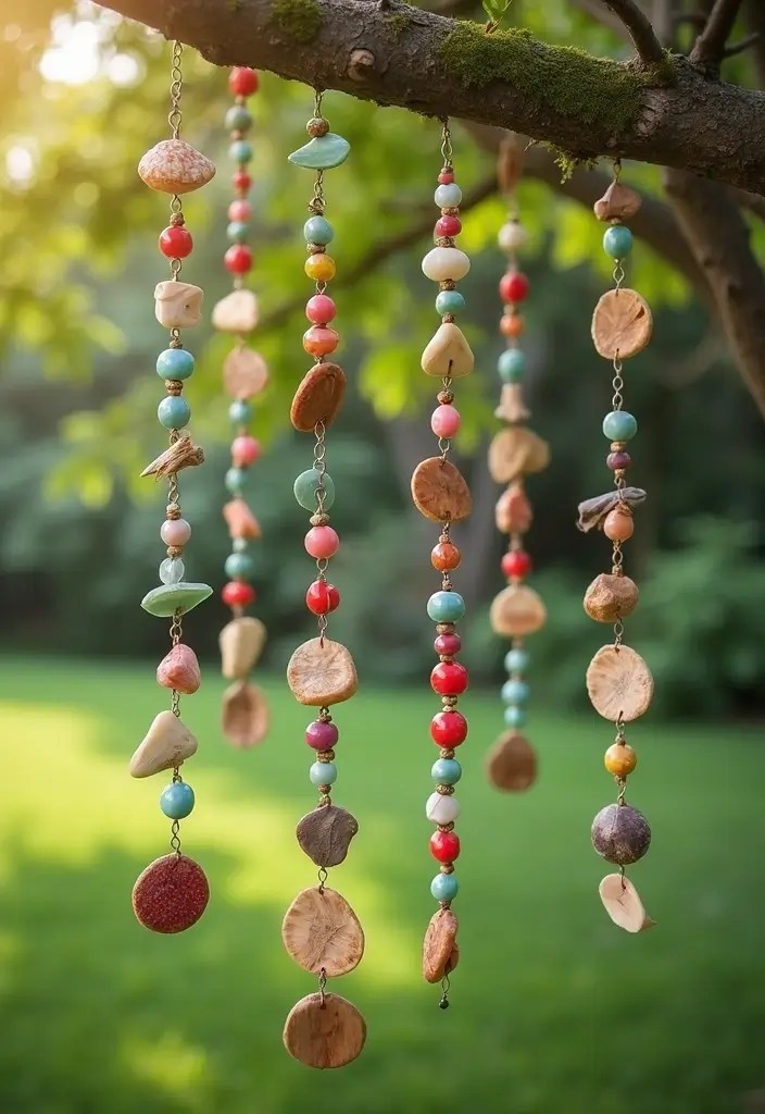 30 DIY Home Decor Projects That Are So Easy, Even Kids Can Do #12! - 13. Colorful Wind Chimes