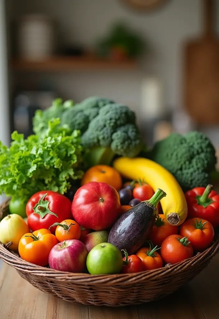 18 Cozy Fall Decor Ideas That'll Make Your Home Feel Like a Warm Hug! - 10. Display Seasonal Fruits and Vegetables